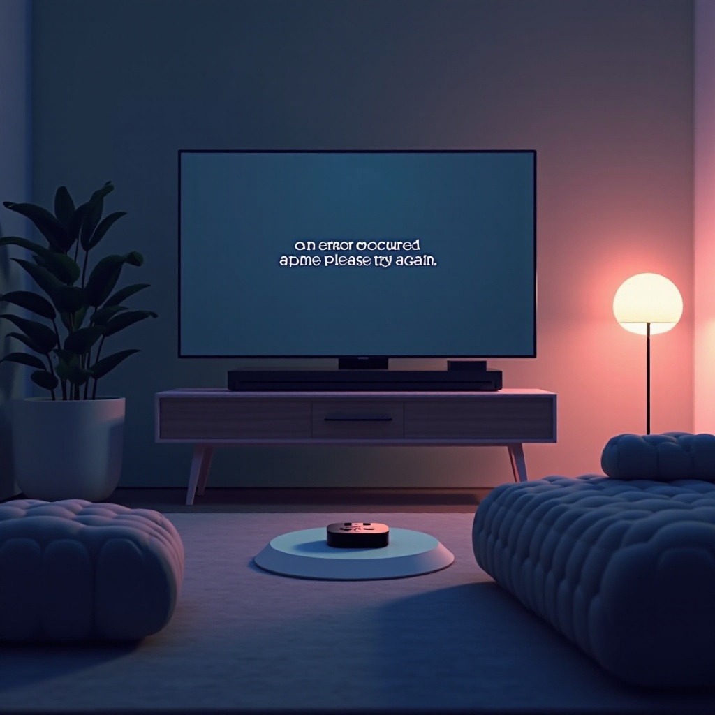 Apple TV エラーが発生しました。もう一度お試しください。